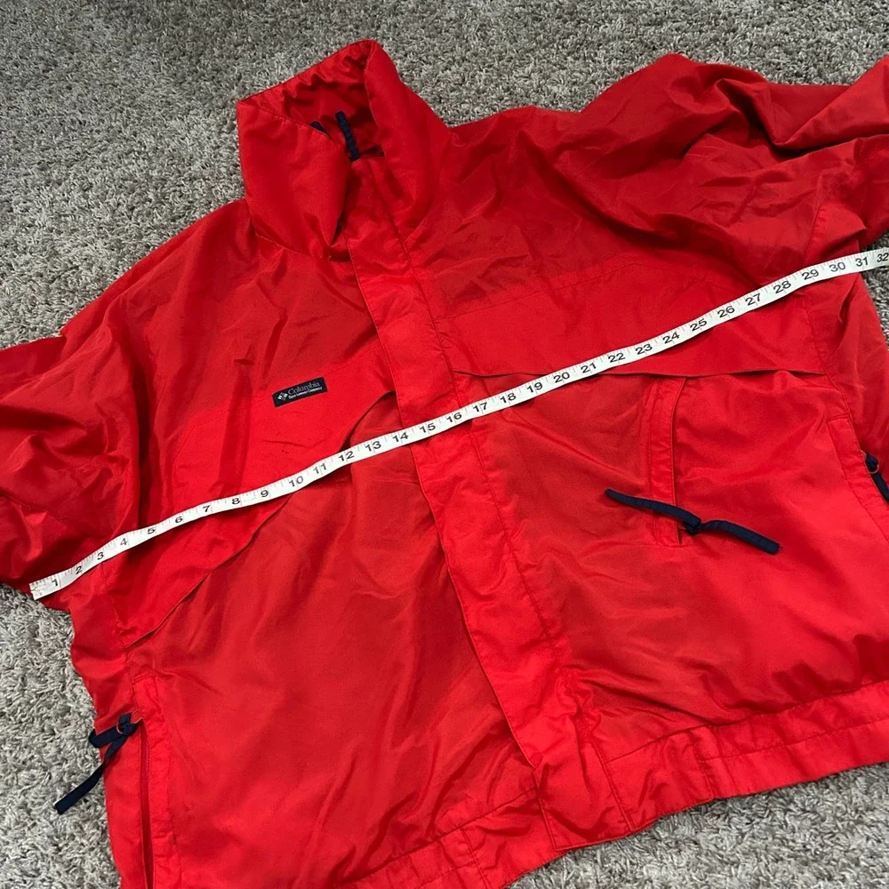 Vintage Columbia Sportswear Company Red Full Zip Windbreaker Mens XL‎